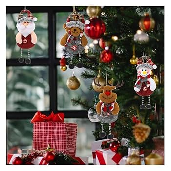 Amazon.co.jp: クリスマスツリー オーナメント サンタ 4個セ ッ